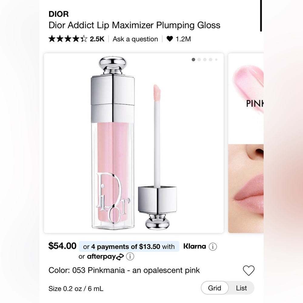 Dior Addict Lip Maximizer Plumping Gloss - Pinkmania